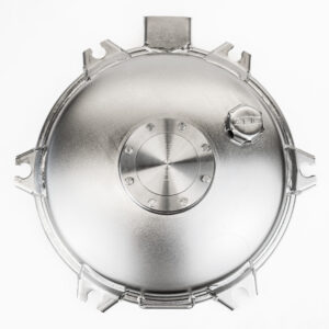 Manhole cover 6 lug 4.5mm dish fitted with 32mm combined Vacuum/pressure and 110mm Emergency relief valves